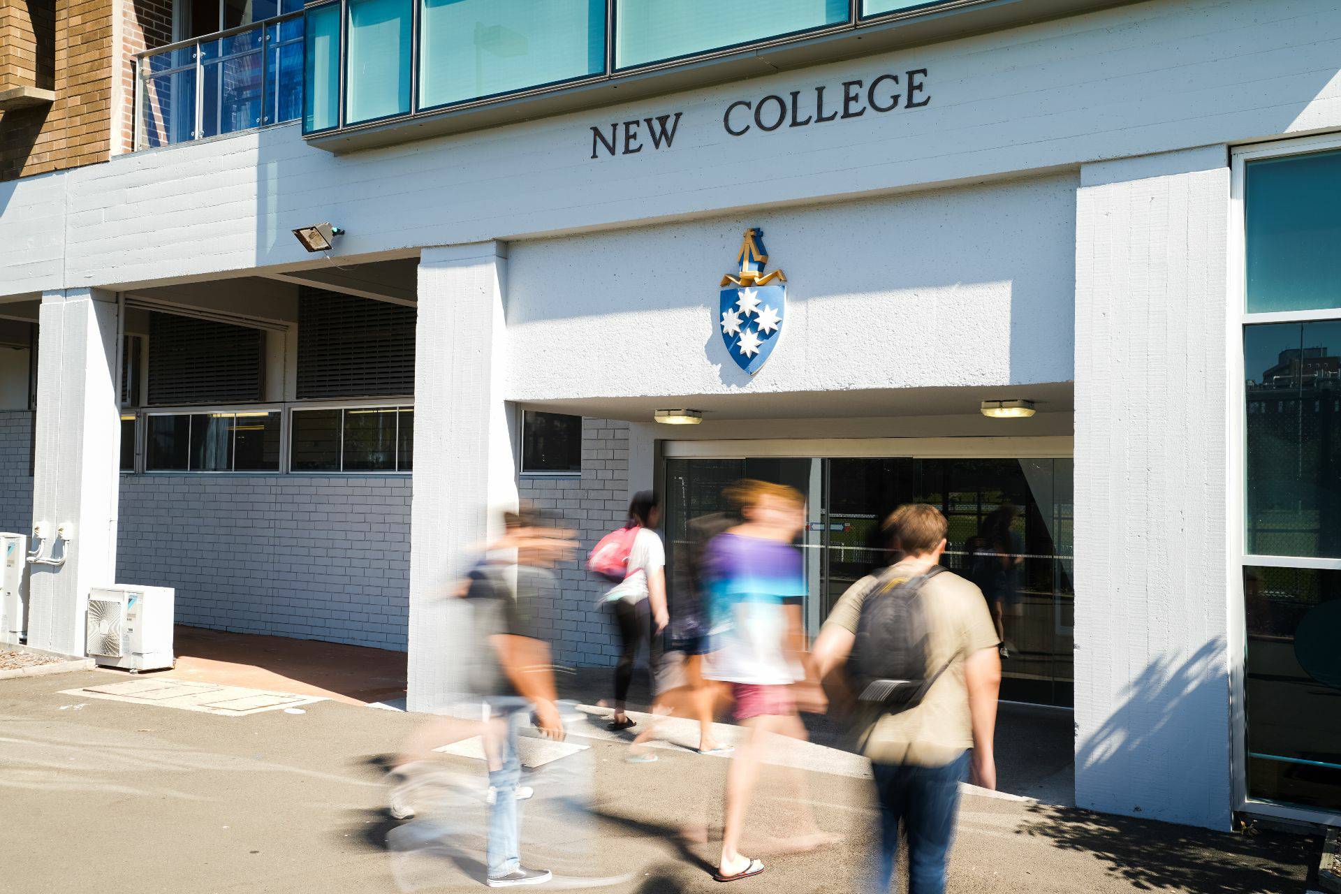 Residents enter rear of New College
